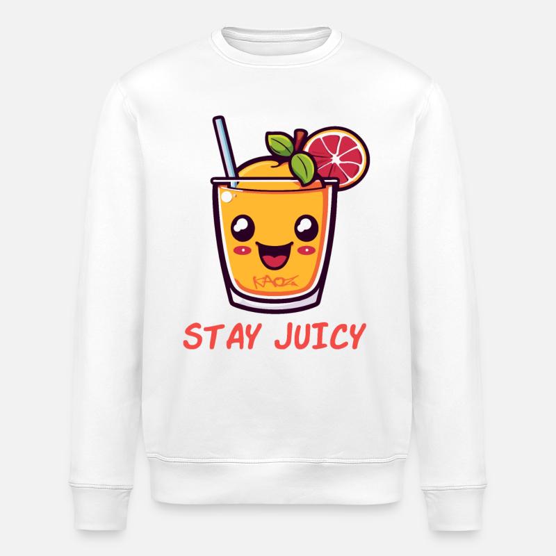 Fruchtiger Saft: bleib saftig - Stanley/Stella Unisex Bio-Sweatshirt ROLLER - Weiß