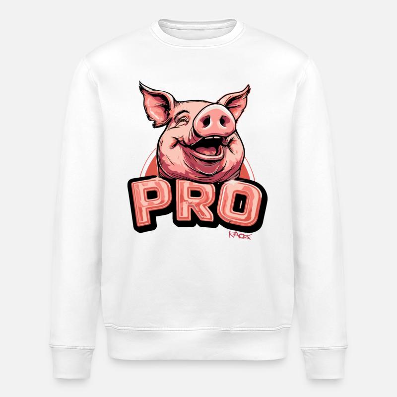 Porc Profi Pro Truie - Sweat bio ROLLER Stanley/Stella Unisexe - blanc