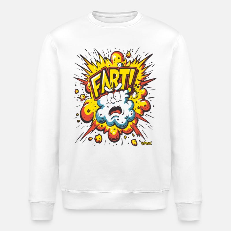 Super Dessin Animé Pet Bang - Sweat bio ROLLER Stanley/Stella Unisexe - blanc