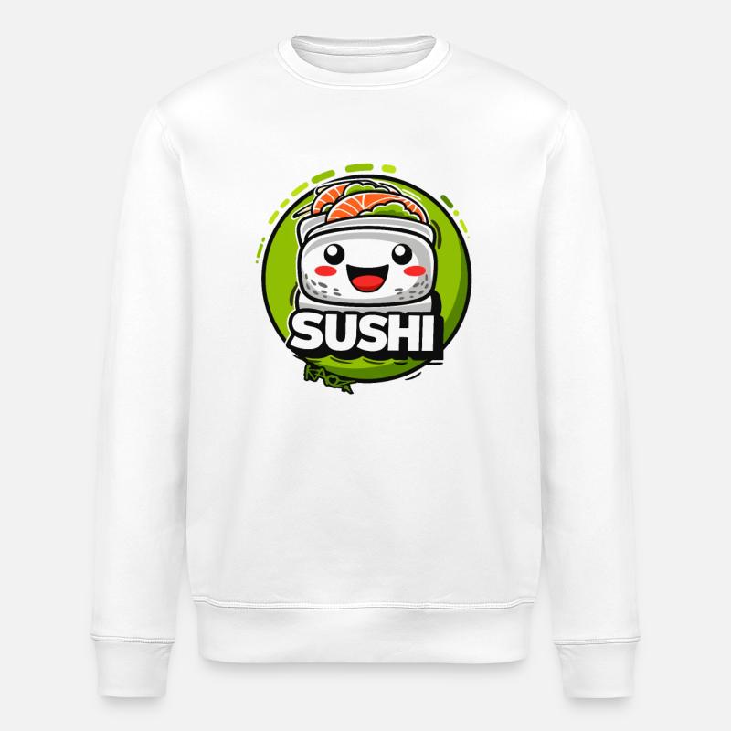 Sushi Kawaii Wasabi Vert - Sweat bio ROLLER Stanley/Stella Unisexe - blanc
