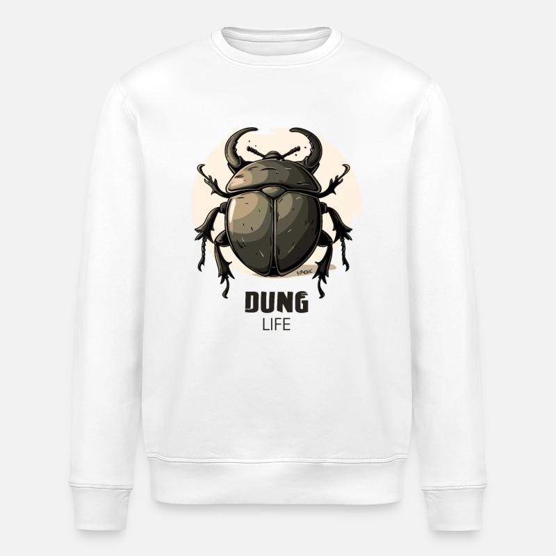 Vie du fumier : Insecte scarabée - Sweat bio ROLLER Stanley/Stella Unisexe - blanc