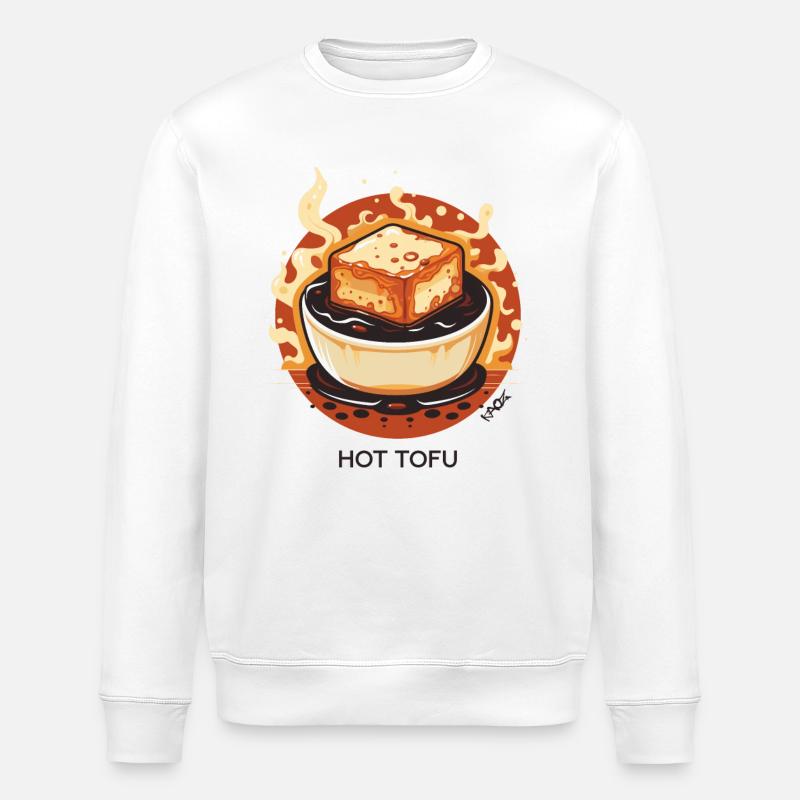 Eine einfache Tasse heißes Tofu - Stanley/Stella Unisex Bio-Sweatshirt ROLLER - Weiß