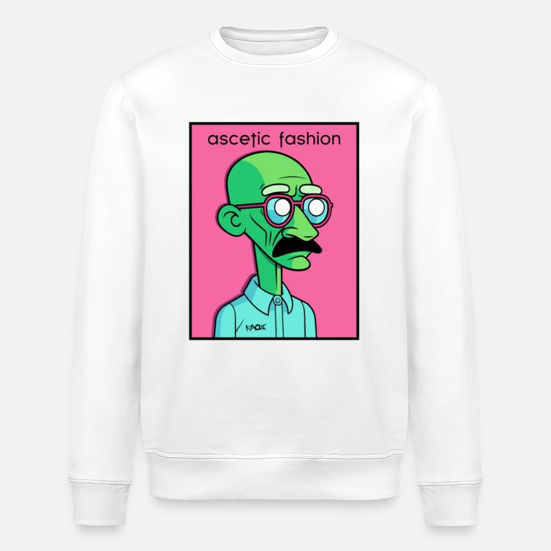 Asketische Mode mit Mahatma - Stanley/Stella Unisex Bio-Sweatshirt ROLLER - Weiß