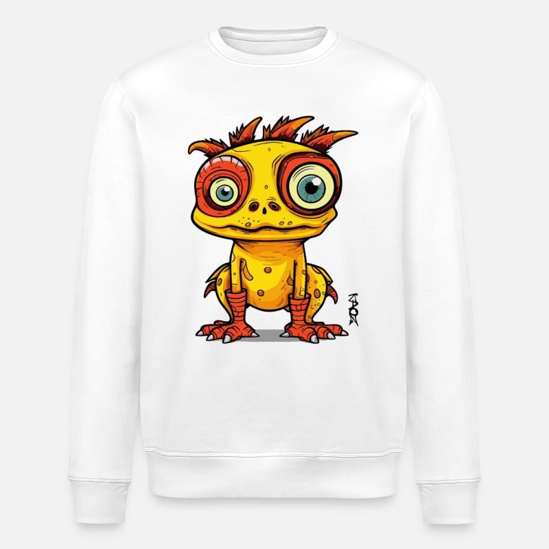 Fantaisie Cartoon Monstre Créature - Sweat bio ROLLER Stanley/Stella Unisexe - blanc