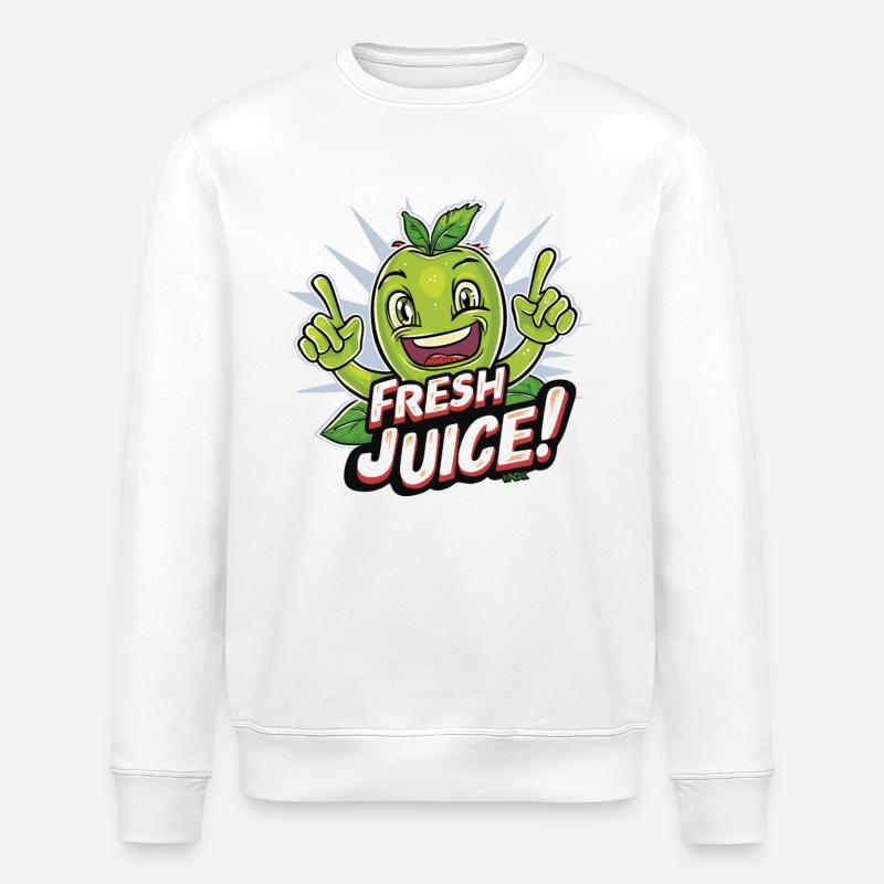 Sunny fruit and fresh juice - Stanley/Stella ROLLER Unisex Organic Sweatshirt - white