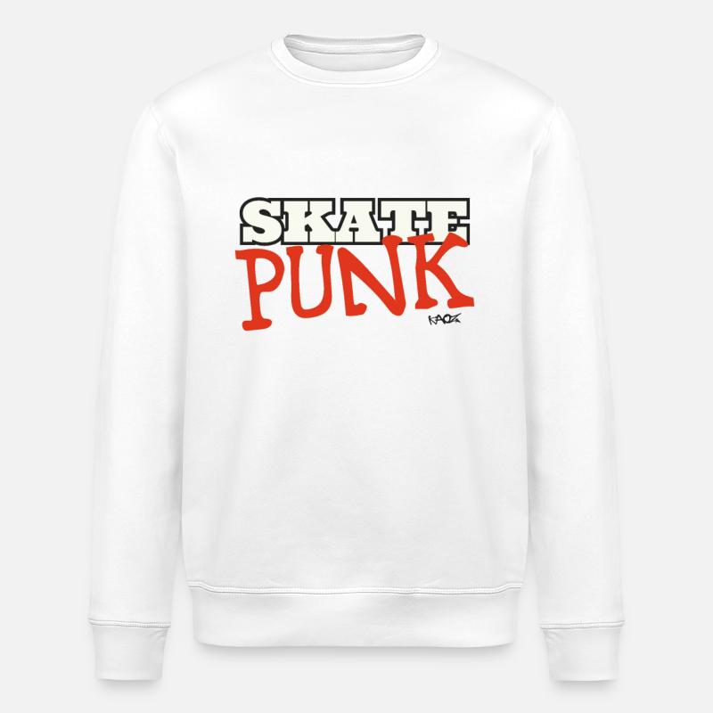 Skate Punk - Stanley/Stella Unisex Bio-Sweatshirt ROLLER - Weiß