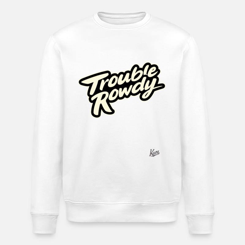 Ärger- und Streit-Macher-Rowdy - Stanley/Stella Unisex Bio-Sweatshirt ROLLER - Weiß