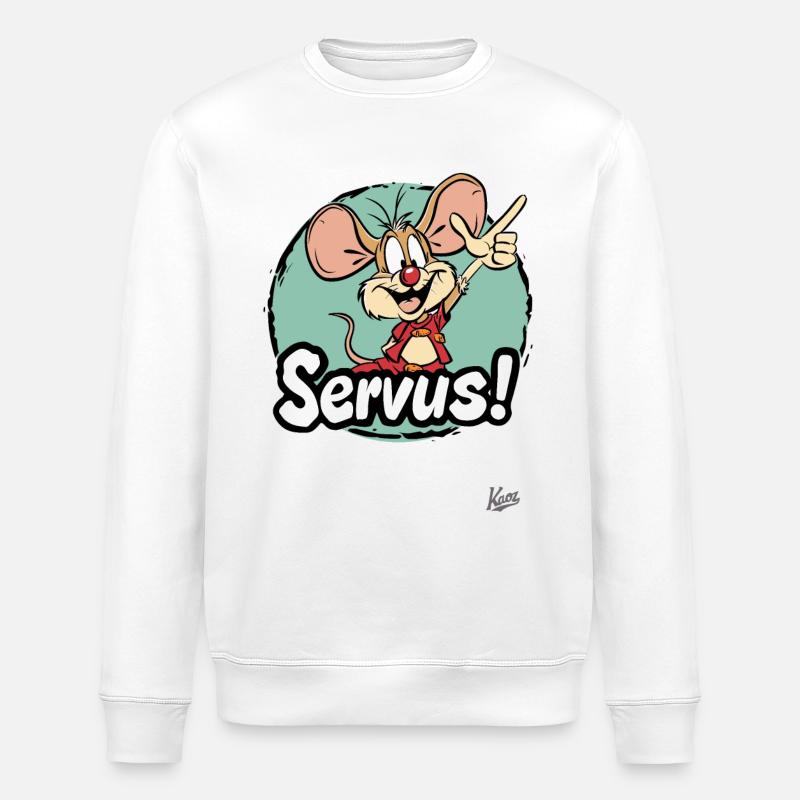 Rongeur mangouste : Servus ! - Sweat bio ROLLER Stanley/Stella Unisexe - blanc