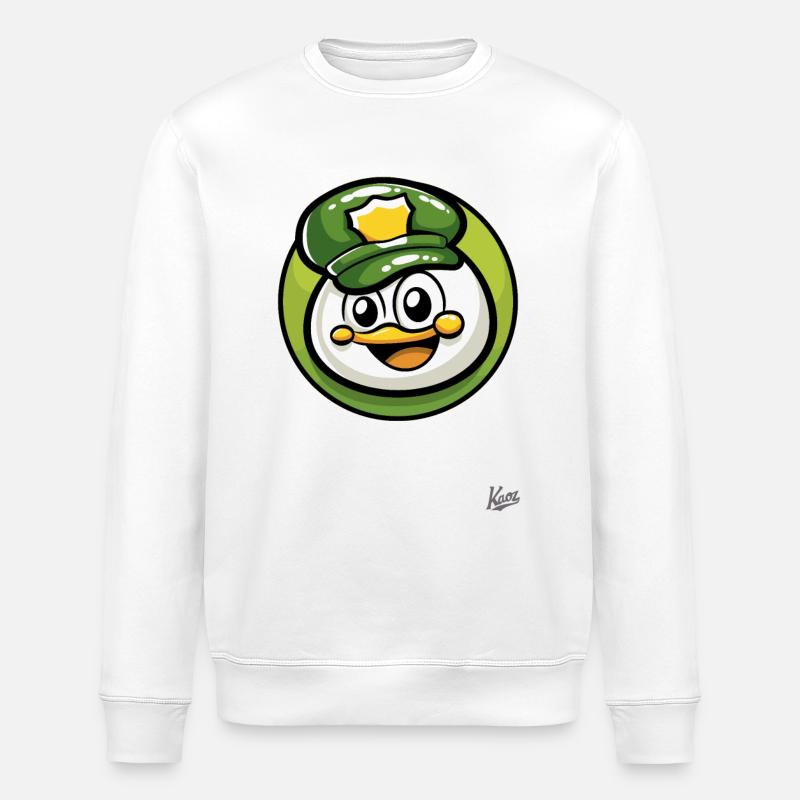 Petit oiseau policier mignon - Sweat bio ROLLER Stanley/Stella Unisexe - blanc