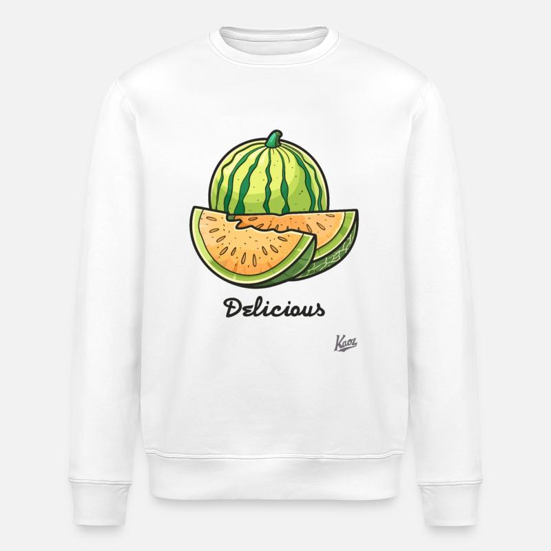 Leckere Melonen Früchte - Stanley/Stella Unisex Bio-Sweatshirt ROLLER - Weiß