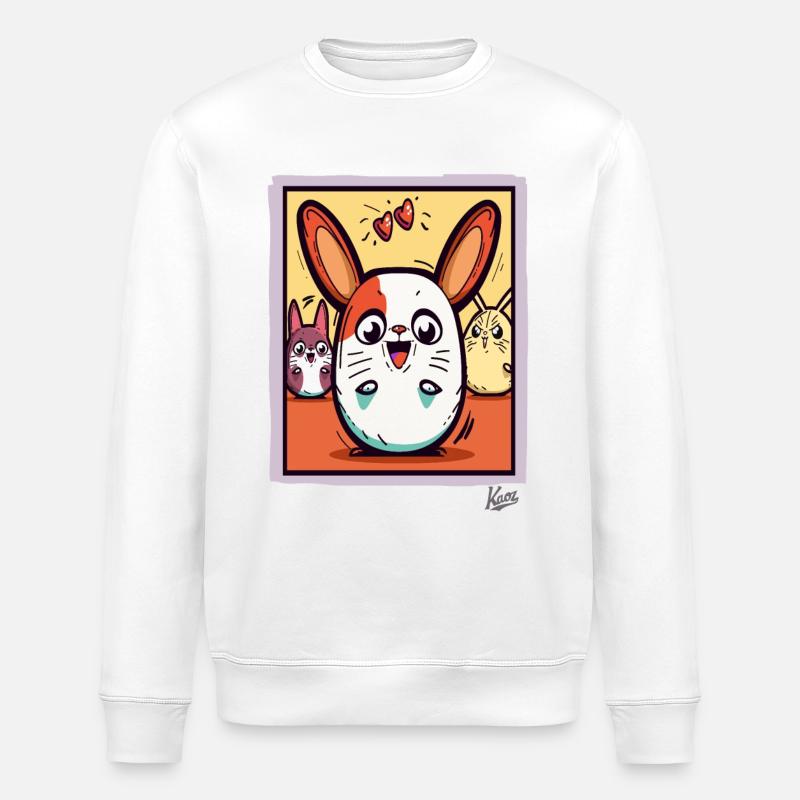 Hässliche, lustige Hamster-Freunde - Stanley/Stella Unisex Bio-Sweatshirt ROLLER - Weiß