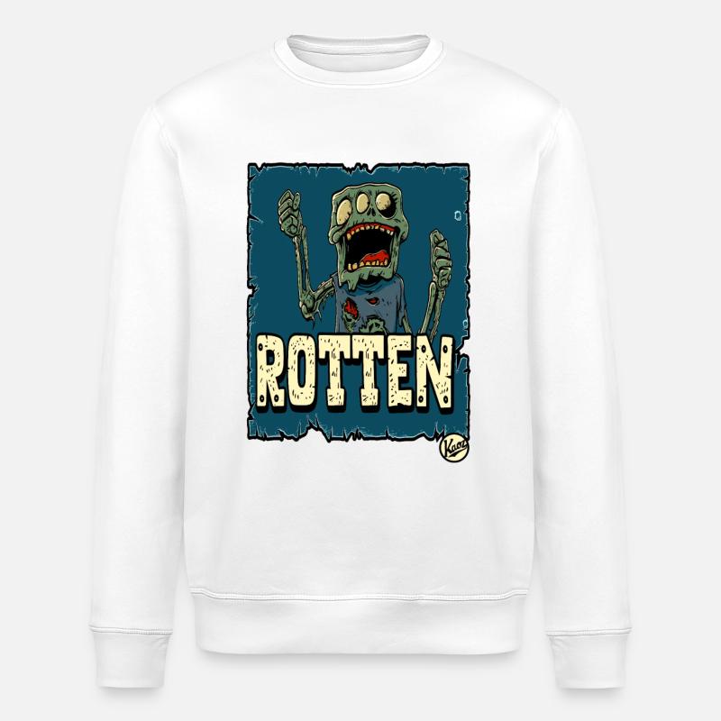 fauliger Mutanten Zombie - Stanley/Stella Unisex Bio-Sweatshirt ROLLER - Weiß