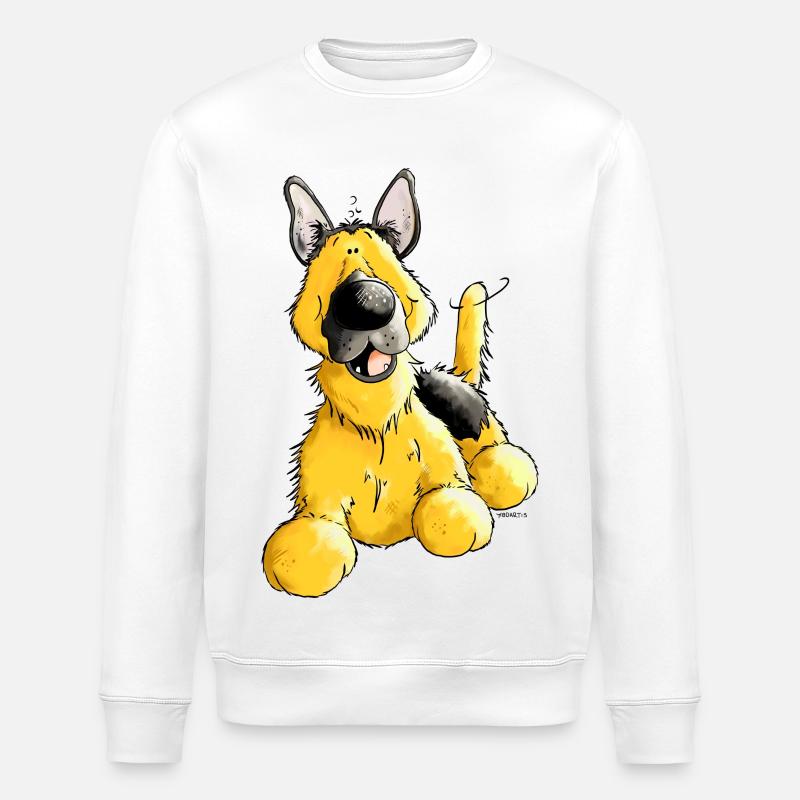 Deutscher Schäferhund - DSH - Hund - Stanley/Stella Unisex Bio-Sweatshirt ROLLER - Weiß