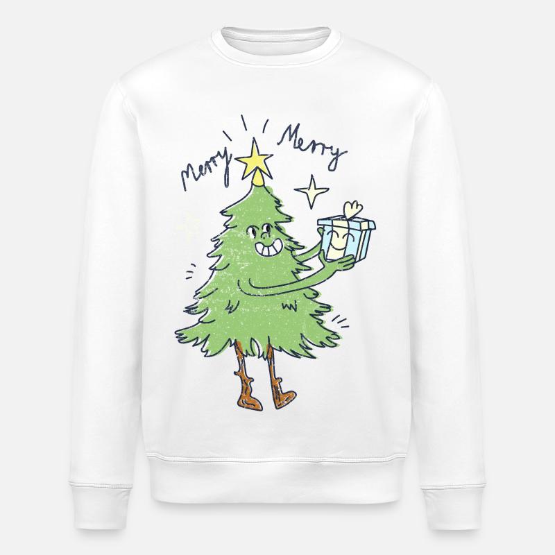 Christmas tree - Sweat bio ROLLER Stanley/Stella Unisexe - blanc