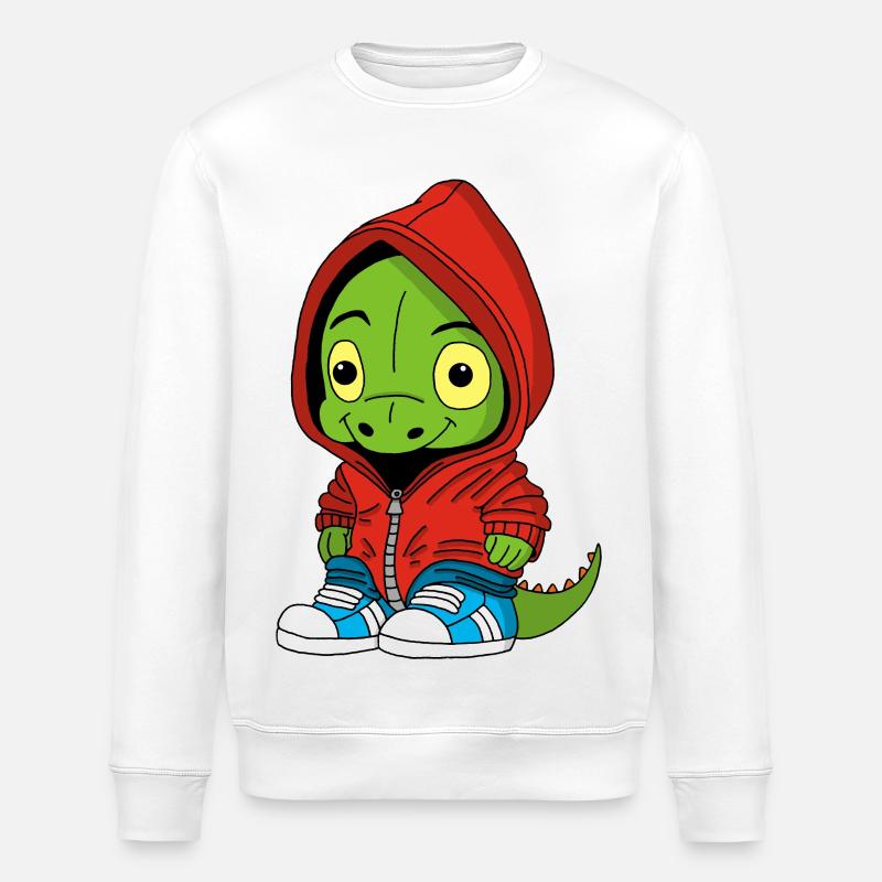 Kleiner Dinosaurier - Stanley/Stella Unisex Bio-Sweatshirt ROLLER - Weiß