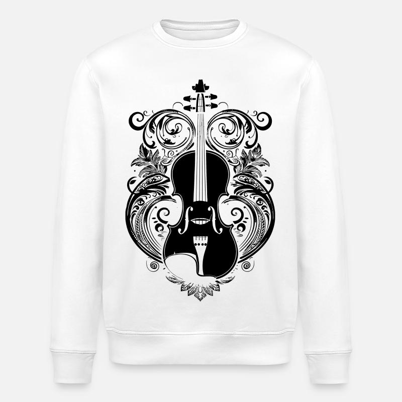 Fiddle Cartoon Style - Stanley/Stella ROLLER Unisex Organic Sweatshirt - white
