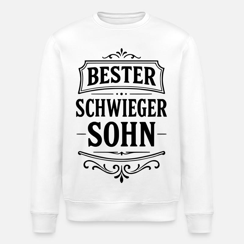 Bester Schwiegersohn Geschenk Weihnachten - Stanley/Stella Unisex Bio-Sweatshirt ROLLER - Weiß