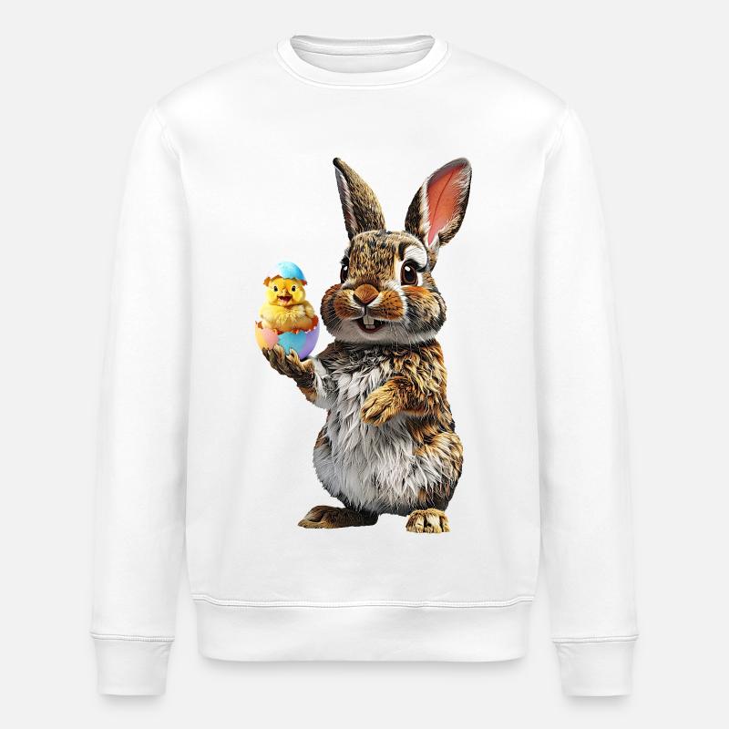 Hase - Stanley/Stella Unisex Bio-Sweatshirt ROLLER - Weiß