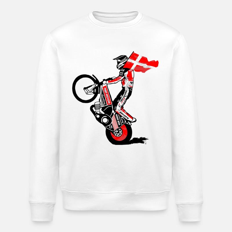 Speedway Driver - Denmark - Sweat bio ROLLER Stanley/Stella Unisexe - blanc