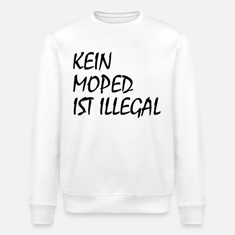 kein moped ist illegal - Stanley/Stella Unisex Bio-Sweatshirt ROLLER - Weiß