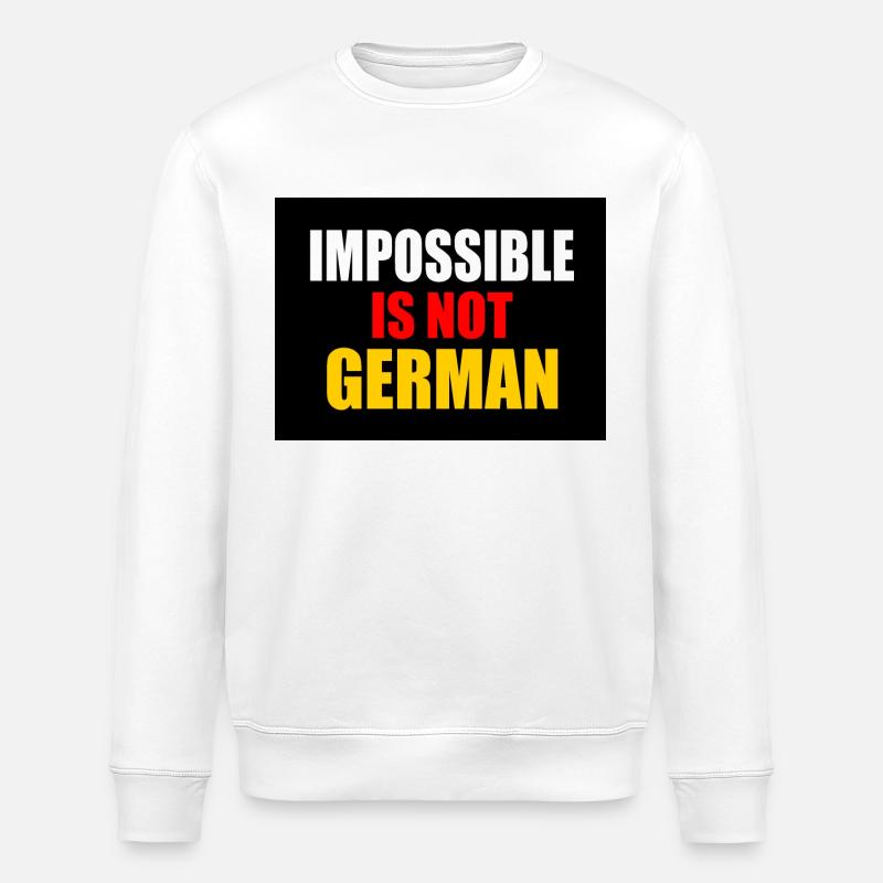 impossible is not german - Allemagne - Sweat bio ROLLER Stanley/Stella Unisexe - blanc