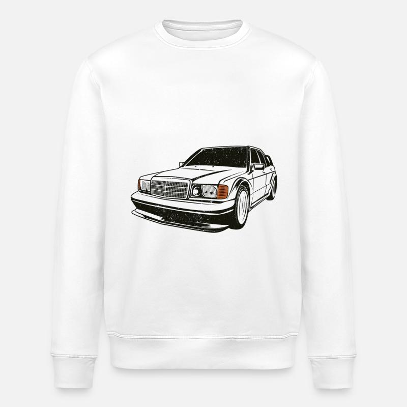 W201 190E Silhouette - Stanley/Stella økologisk unisex-sweatshirt ROLLER - hvid