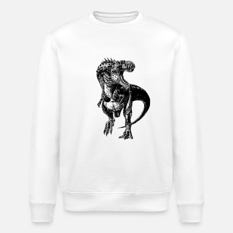 Dinosaur 5 - Stanley/Stella ROLLER Unisex Organic Sweatshirt - white