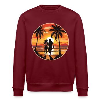 Beach Island Sea Couple - Stanley/Stella ROLLER Unisex Organic Sweatshirt - white - Front - Nik (191cm)