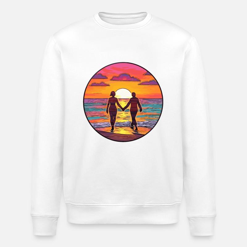 Ozean Der Liebe - Stanley/Stella Unisex Bio-Sweatshirt ROLLER - Weiß