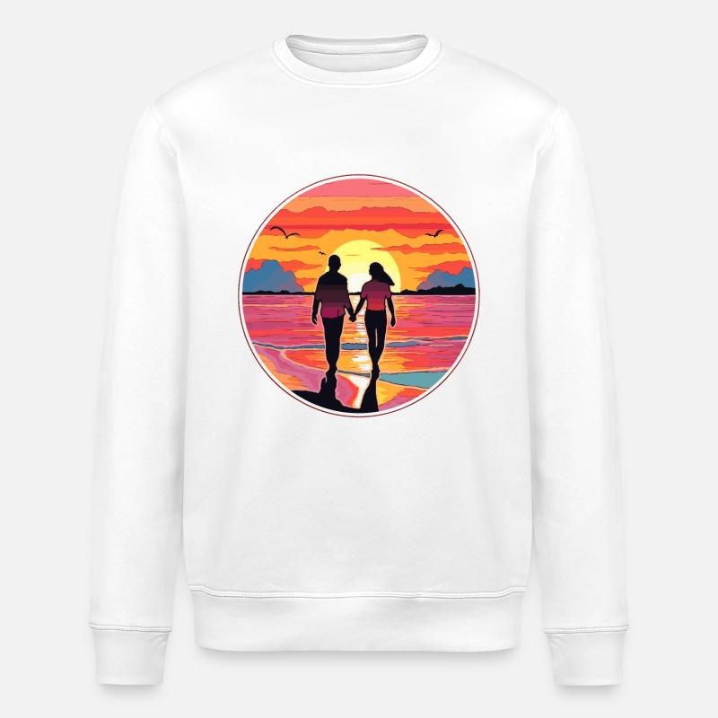 Ozean Der Liebe - Stanley/Stella Unisex Bio-Sweatshirt ROLLER - Weiß