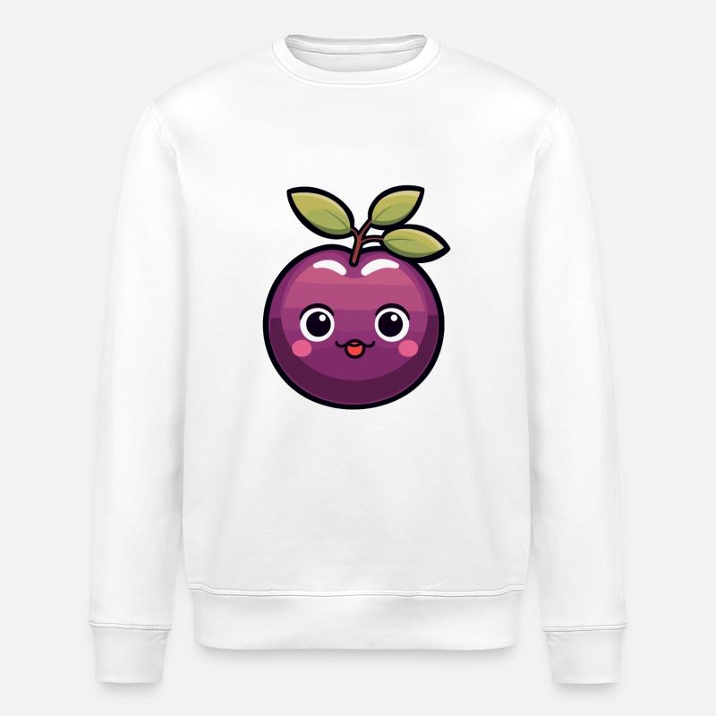 Prune Kawaii Prune Douce - Sweat bio ROLLER Stanley/Stella Unisexe - blanc