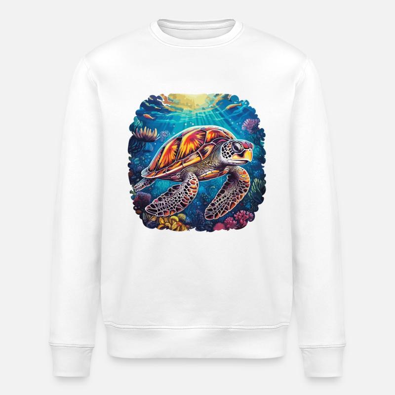 Sonate sous-marine harmonieuse - Sweat bio ROLLER Stanley/Stella Unisexe - blanc