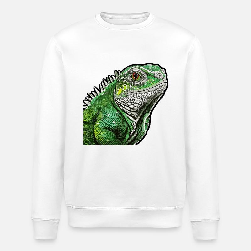Iguane - Emerald Odyssey - Sweat bio ROLLER Stanley/Stella Unisexe - blanc