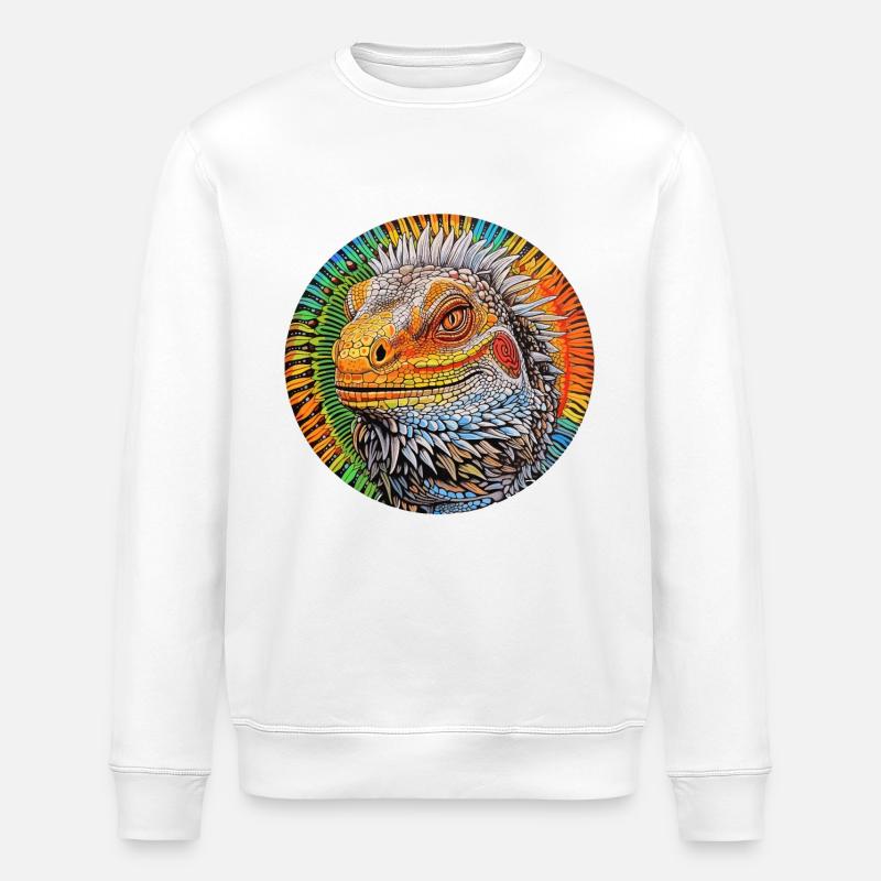 Iguanische Träume - Stanley/Stella Unisex Bio-Sweatshirt ROLLER - Weiß