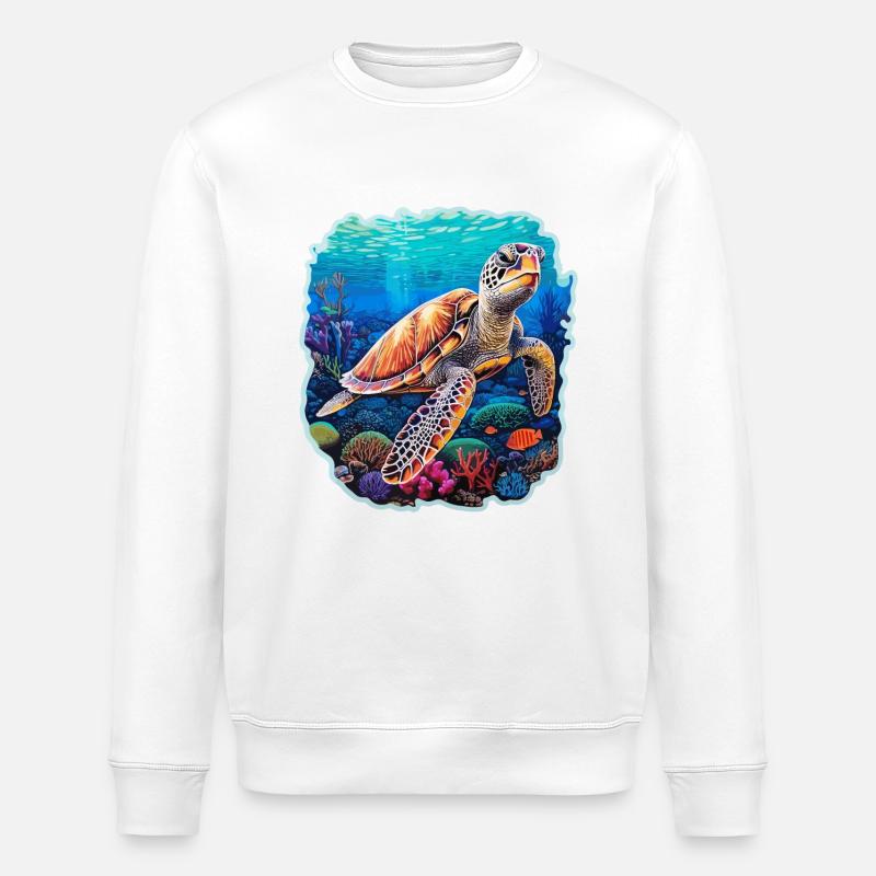 Chœur océanique - Sweat bio ROLLER Stanley/Stella Unisexe - blanc