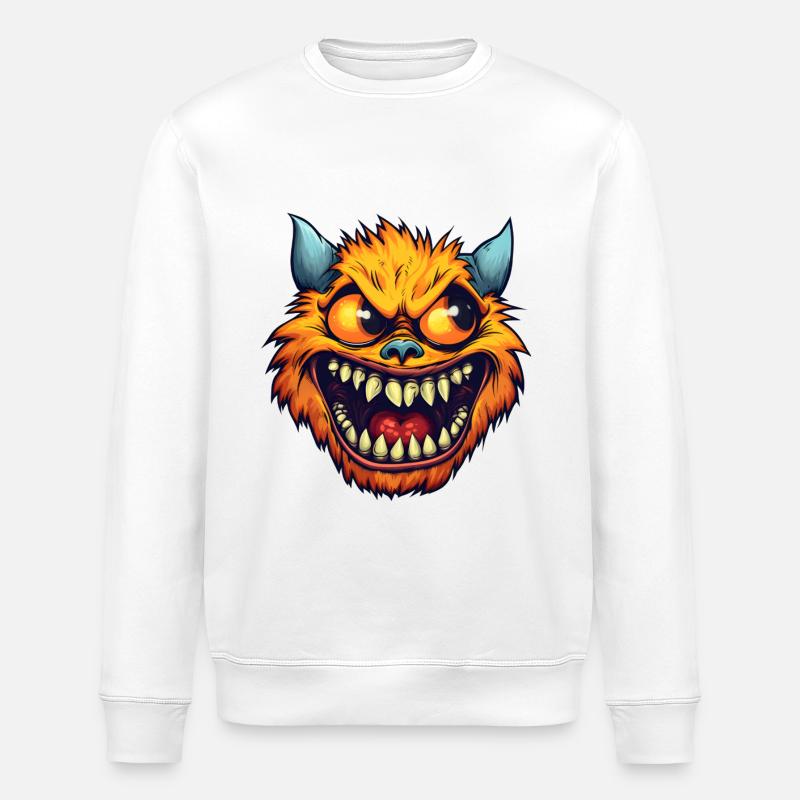 Halloween Monster 4 - Stanley/Stella Unisex Bio-Sweatshirt ROLLER - Weiß