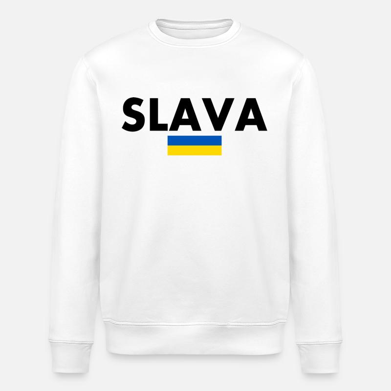 Slava - Stanley/Stella Unisex Bio-Sweatshirt ROLLER - Weiß