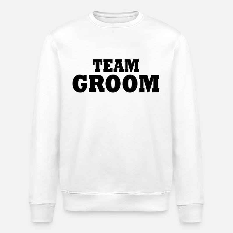 Team groom - Stanley/Stella ROLLER Unisex Organic Sweatshirt - white