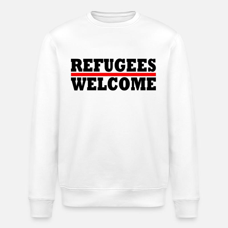 refugees welcome - Sweat bio ROLLER Stanley/Stella Unisexe - blanc