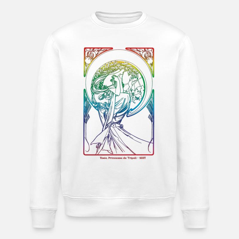 Alfons Mucha - Stanley/Stella Unisex Bio-Sweatshirt ROLLER - Weiß