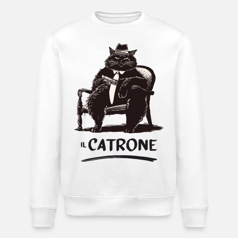 Mr Cataire - Il Catrone - Sweat bio ROLLER Stanley/Stella Unisexe - blanc
