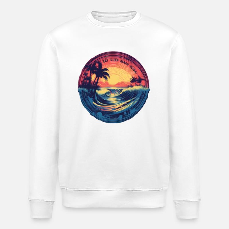 Beach - Stanley/Stella ROLLER Unisex Organic Sweatshirt - white