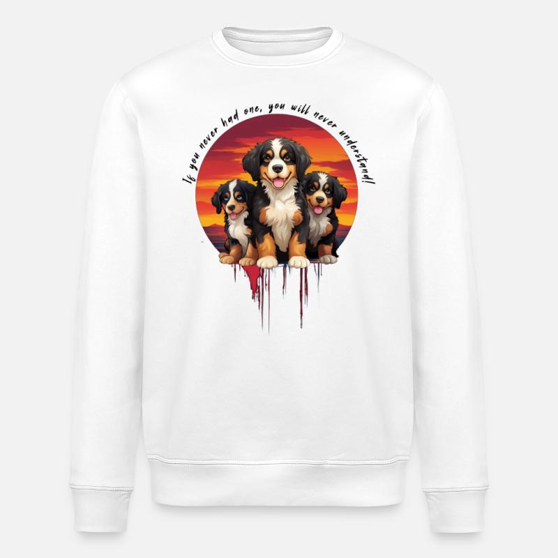 Berner Sennenhund - Stanley/Stella Unisex Bio-Sweatshirt ROLLER - Weiß