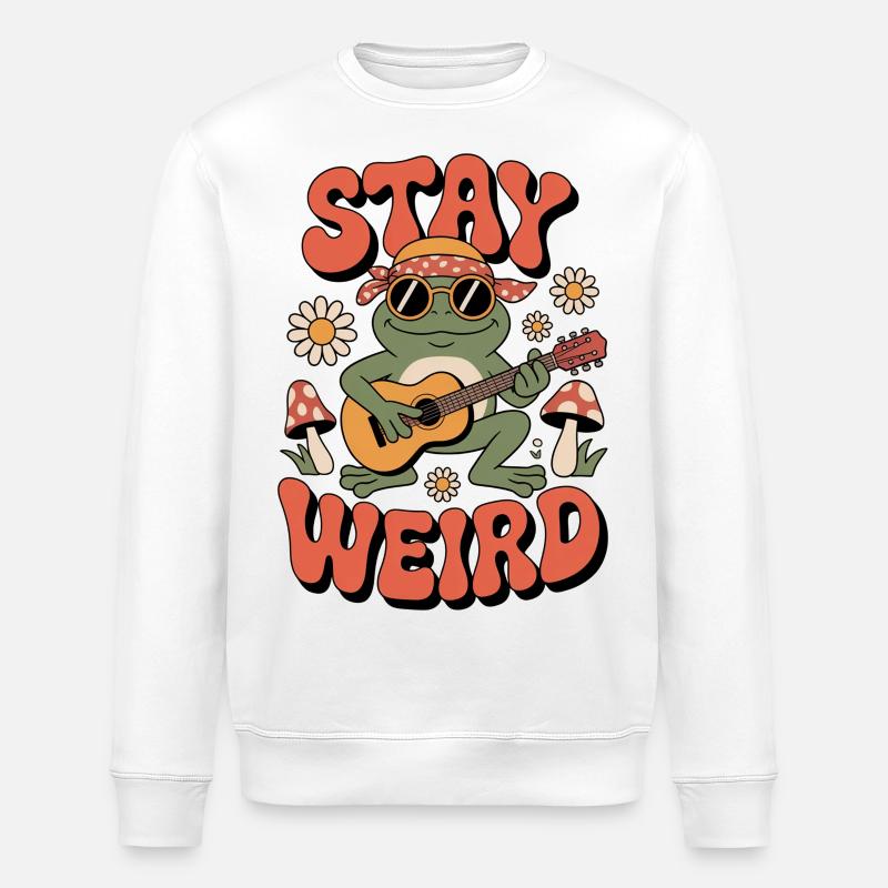 Hippie Stay Weird - Sweat bio ROLLER Stanley/Stella Unisexe - blanc