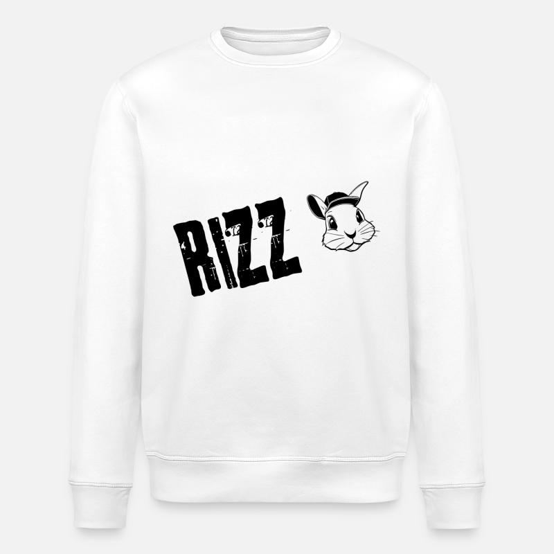 Rizz-Vibes | Jugendwort - Stanley/Stella Unisex Bio-Sweatshirt ROLLER - Weiß