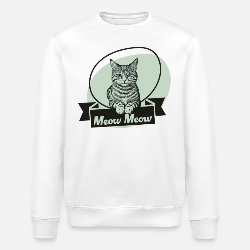 meow meow - Stanley/Stella Unisex Bio-Sweatshirt ROLLER - Weiß