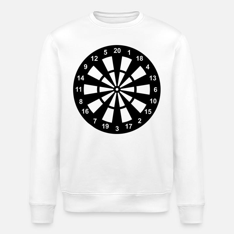 Dartscheibe in schwarz-weiß - Stanley/Stella Unisex Bio-Sweatshirt ROLLER - Weiß
