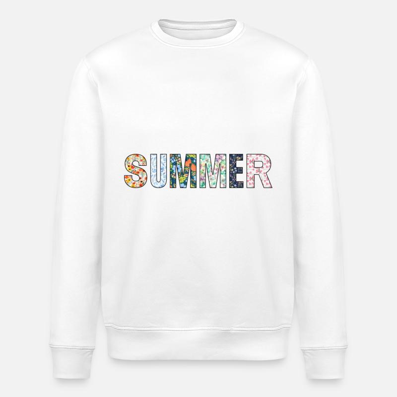 Summer | Summer | Tree | Blossoms | Sunshine - Stanley/Stella ROLLER Unisex Organic Sweatshirt - white
