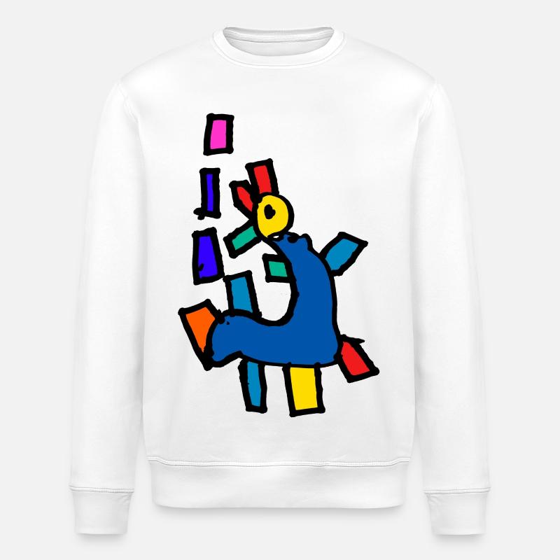 dino - Stanley/Stella ROLLER Unisex Organic Sweatshirt - white