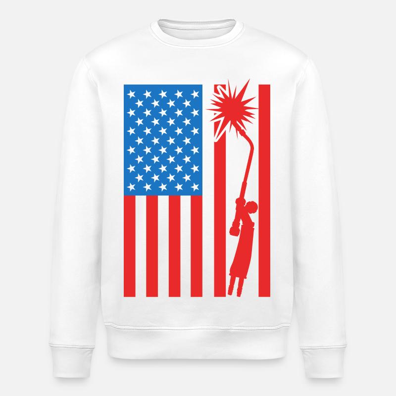 USA Schweißer - Stanley/Stella Unisex Bio-Sweatshirt ROLLER - Weiß